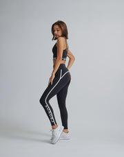 CRONOS WOMEN PIPING LEGGINGS【BLACK】