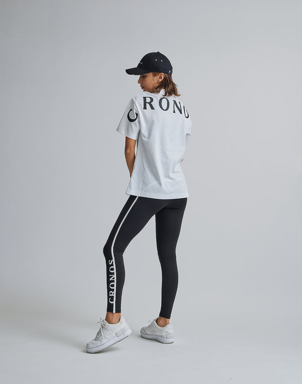 CRONOS WOMEN PIPING LEGGINGS【BLACK】