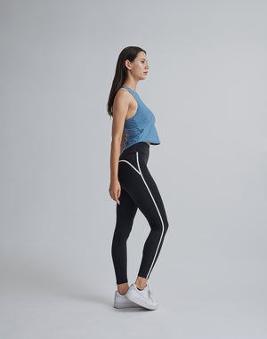 CRONOS WOMEN BACK OPEN TANK TOP【BLUE】