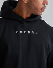 CRONOS 2LINE HOODIE【BLACK×WHITE】