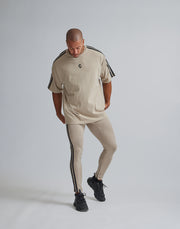 CRONOS 2LINE OVERSIZE T-SHIRTS【BEIGE】