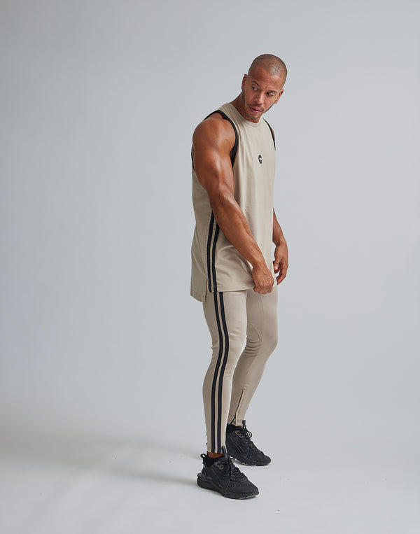 CRONOS 2LINE TANKTOP【BEIGE】