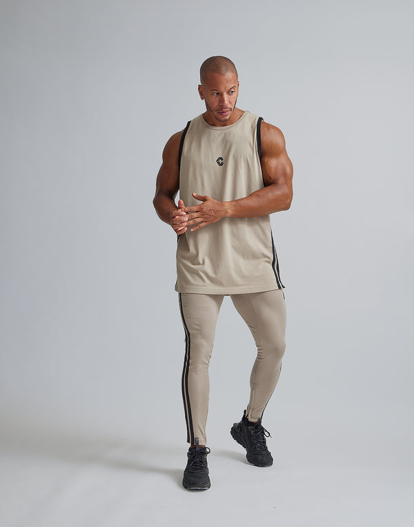 CRONOS 2LINE TANKTOP【BEIGE】