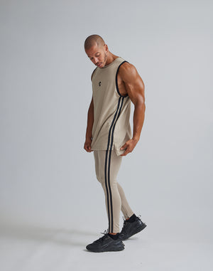 CRONOS 2LINE TANKTOP【BEIGE】