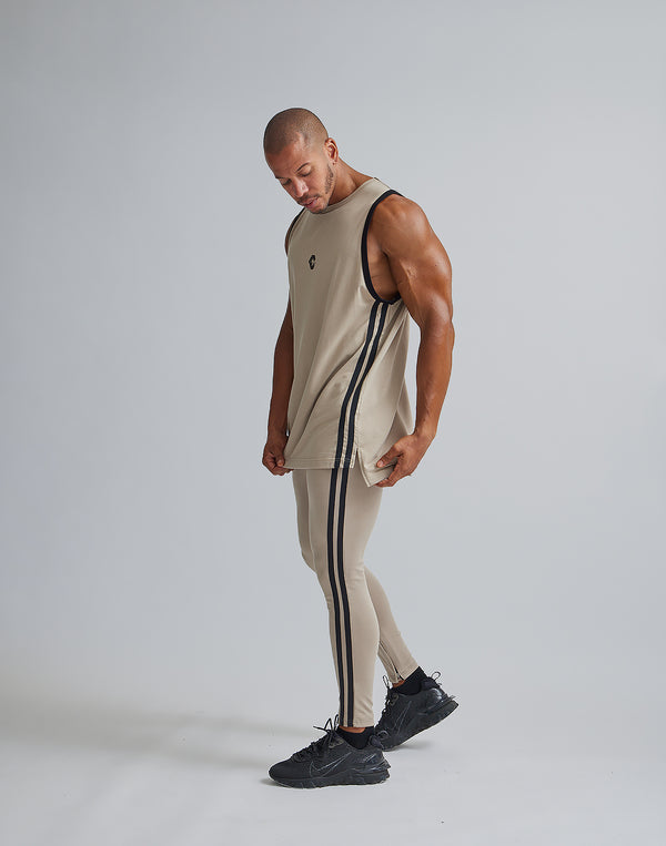 CRONOS 2LINE TANKTOP【BEIGE】
