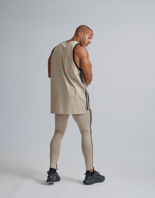 CRONOS 2LINE TANKTOP【BEIGE】