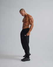 CRONOS CALF LOGO SWEAT LONGPANTS【BLACK】