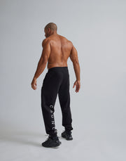 CRONOS CALF LOGO SWEAT LONGPANTS【BLACK】