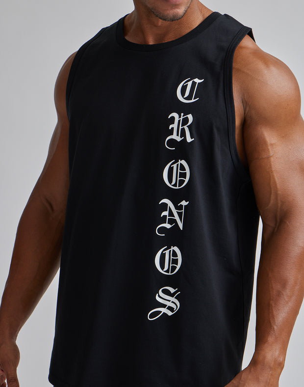CRONOS BLACK LETTER SLEEVELESS【BLACK】