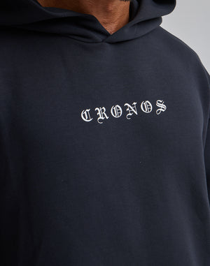 CRONOS BLACK LETTER LOGO HOODIE【BEIGE】