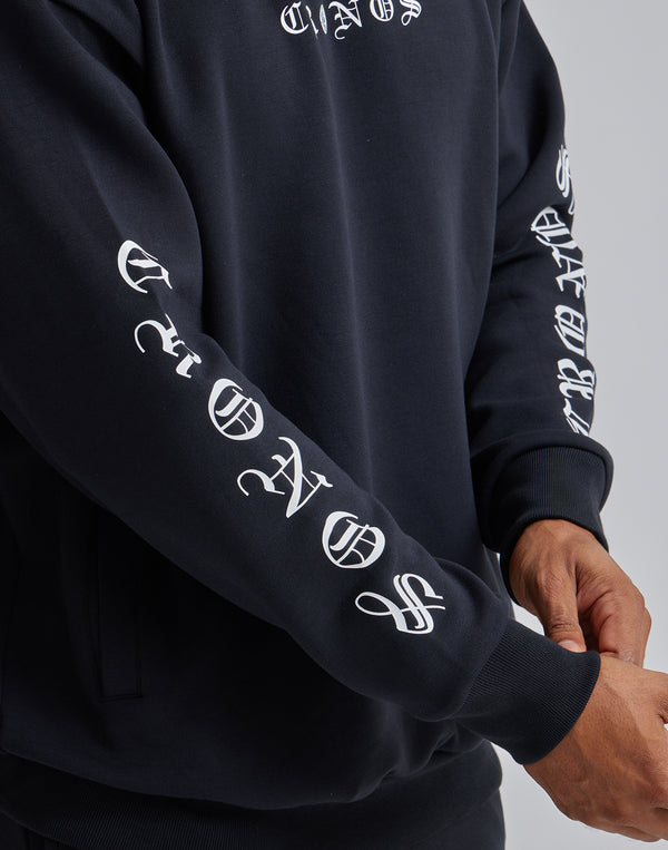 CRONOS BLACK LETTER LOGO HOODIE【BEIGE】