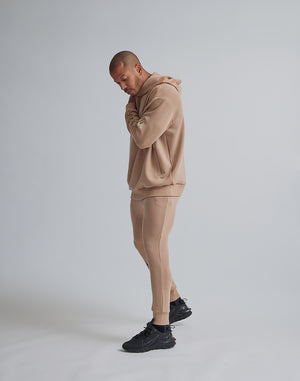 CRONOS BLACK LETTER LOGO HOODIE【BEIGE】