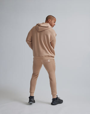 CRONOS BLACK LETTER LOGO HOODIE【BEIGE】