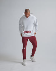 CRNS EMBROIDERY HOODIE【WHITE】