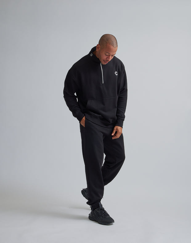 CRONOS CALF LOGO SWEAT LONGPANTS【BLACK】