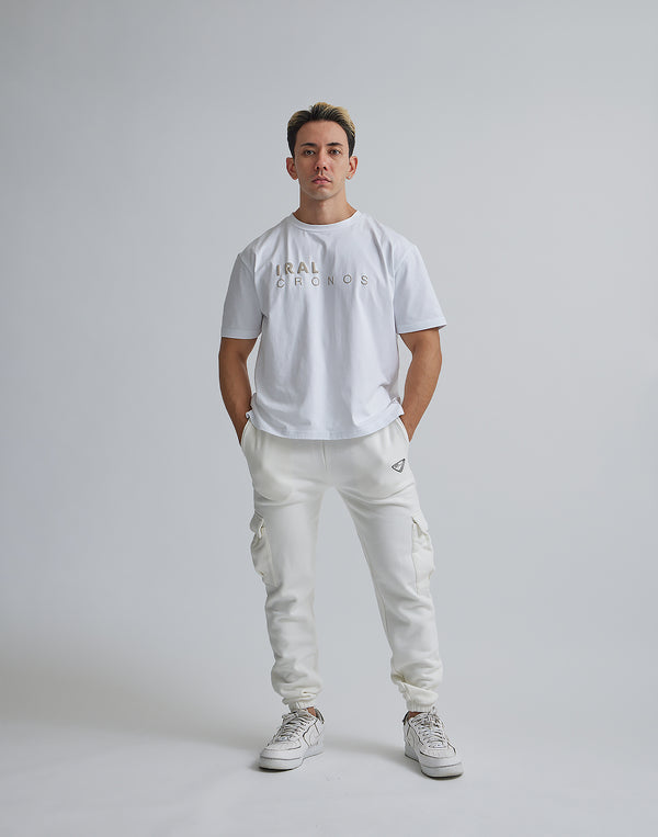 CRONOS×IRAL SWEAT CARGO PANTS【WHITE】【UNISEX ITEM】