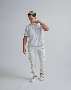 CRONOS×IRAL SWEAT CARGO PANTS【WHITE】【UNISEX ITEM】