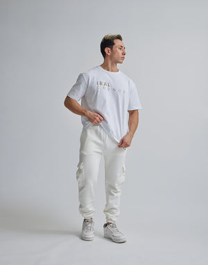 CRONOS×IRAL SWEAT CARGO PANTS【WHITE】【UNISEX ITEM】
