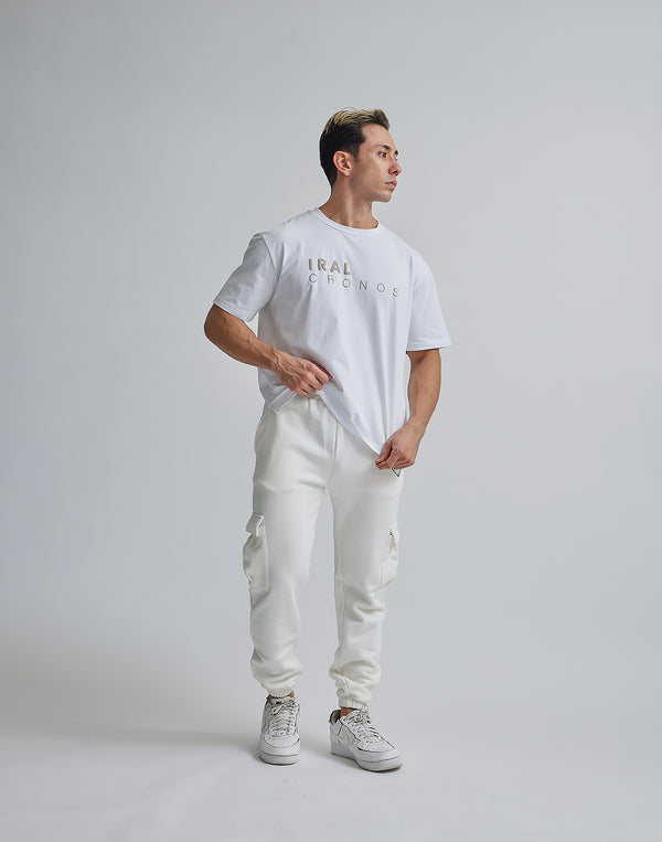 CRONOS×IRAL SWEAT CARGO PANTS【WHITE】【UNISEX ITEM】