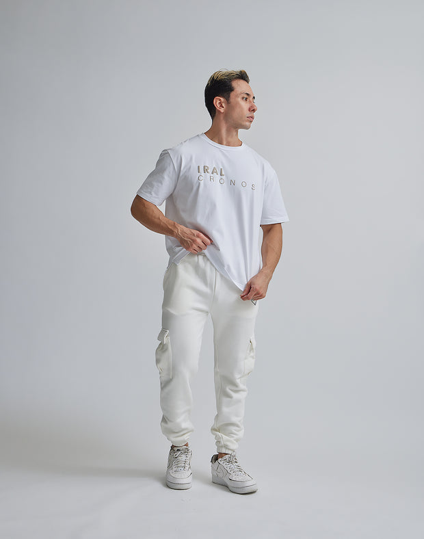 CRONOS×IRAL SWEAT CARGO PANTS【WHITE】【UNISEX ITEM】