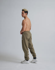 CRONOS CALF LOGO SWEAT LONGPANTS【KHAKI】