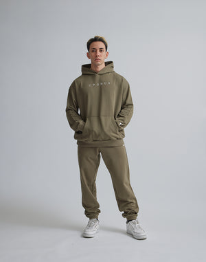 CRONOS LOGO HOODIE【KHAKI】