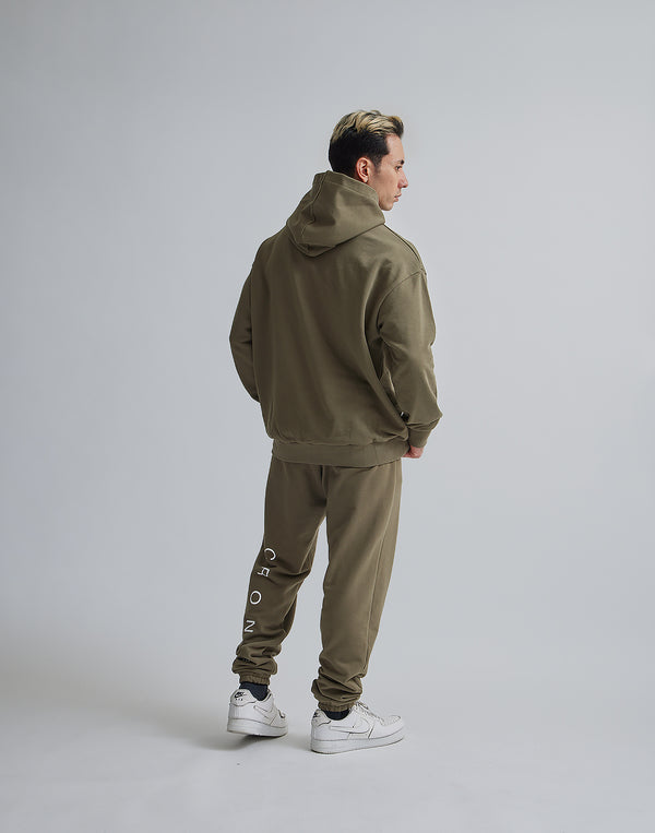 CRONOS LOGO HOODIE【KHAKI】
