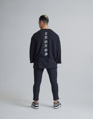 CRONOS ROOM BLACK LETTER LOGO T-SHIRTS【BLACK】