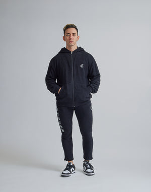 CRONOS ROOM BLACK LETTER LOGO HOODIE【BLACK】