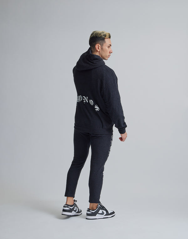 CRONOS ROOM BLACK LETTER LOGO HOODIE【BLACK】