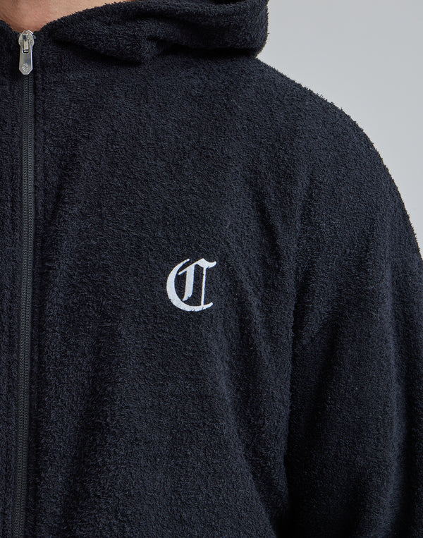 CRONOS ROOM BLACK LETTER LOGO HOODIE【BLACK】