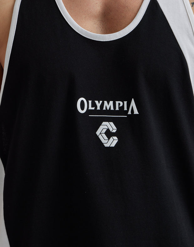 CRONOS×OLYMPIA STRINGER TANKTOP【BLACK】 - クロノス CRONOS