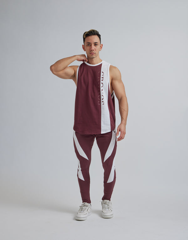CRONOS VERTICAL LOGO SLEEVELESS【WINE】