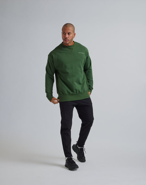 CRONOS BACK LOGO SWEAT TOP【GREEN】