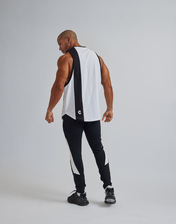 CRONOS VERTICAL LOGO SLEEVELESS【WHITE】