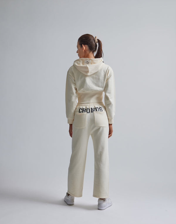 CRONOS WOMEN RIB SHORT ZIP HOODIE