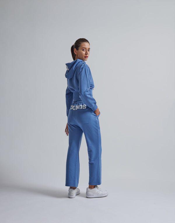 CRONOS WOMEN RIB SHORT ZIP HOODIE