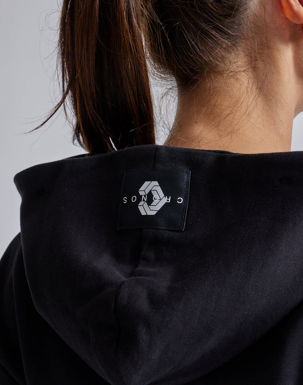 CRONOS WOMEN RIB SHORT ZIP HOODIE
