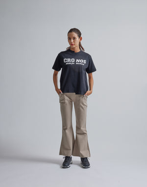 CRONOS WOMEN ASYMMETRY T-SHIRTS【BLACK】