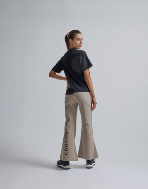 CRONOS WOMEN ASYMMETRY T-SHIRTS【BLACK】