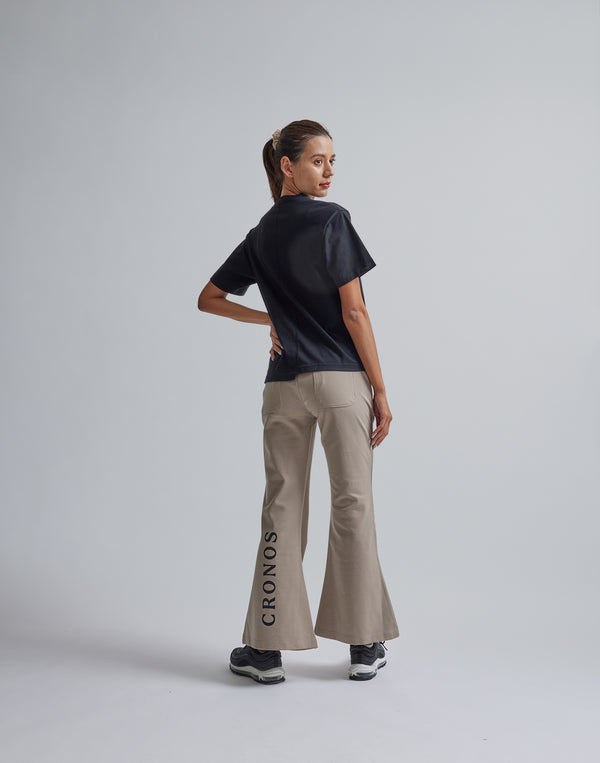 CRONOS WOMEN ASYMMETRY T-SHIRTS【BLACK】