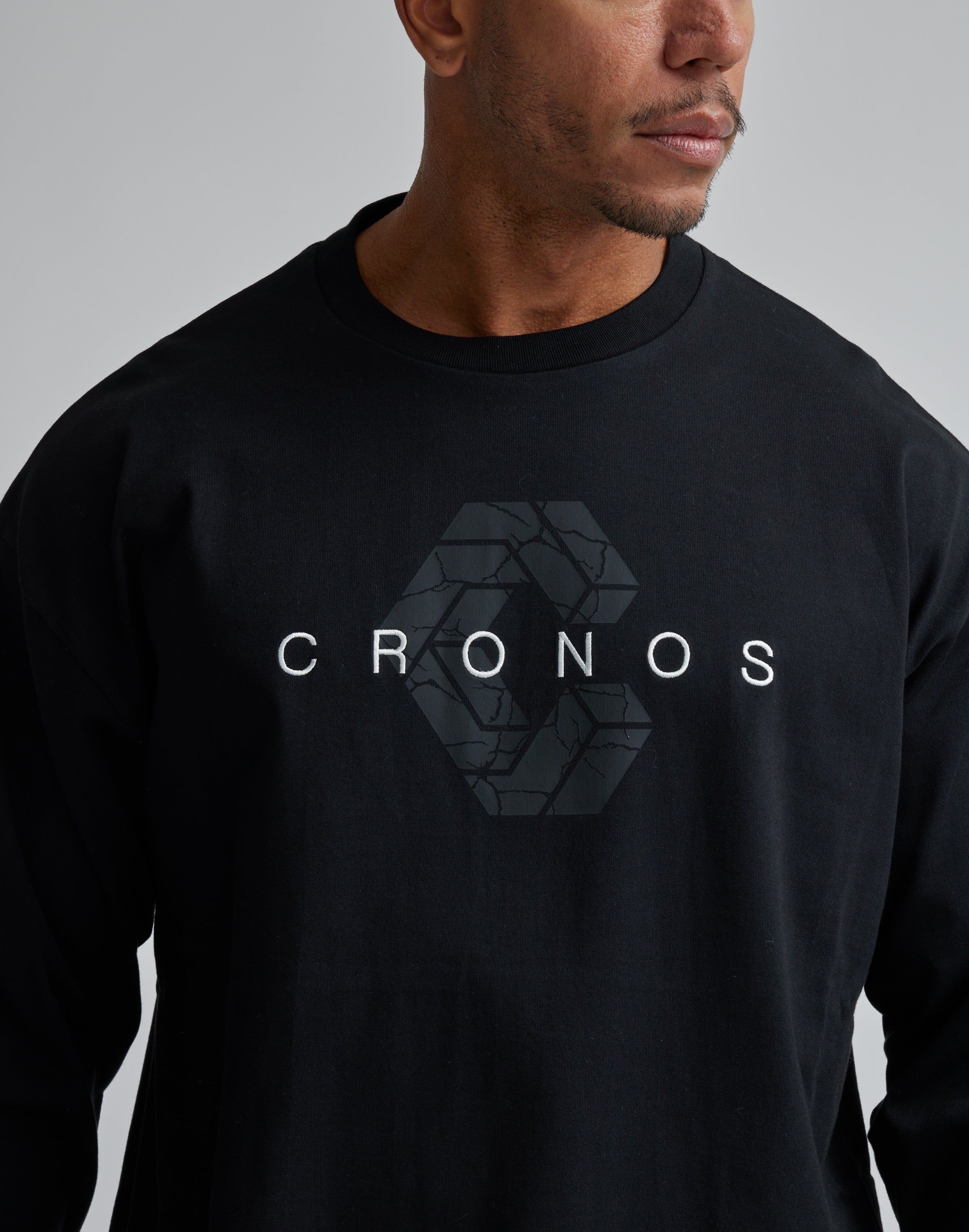一度着用して選択一度しましたCRONOS ロンT 即完　シャツ　M 黒　クロノス