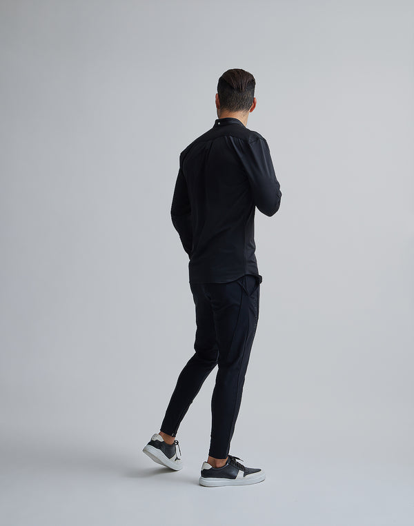 CRONOS BLACK BUTTON DOWN SHIRT