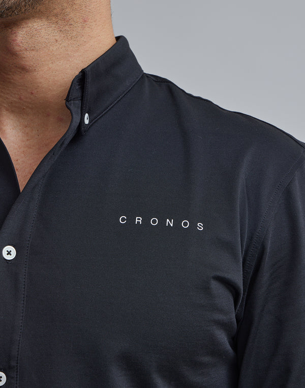 CRONOS BLACK BUTTON DOWN SHIRT
