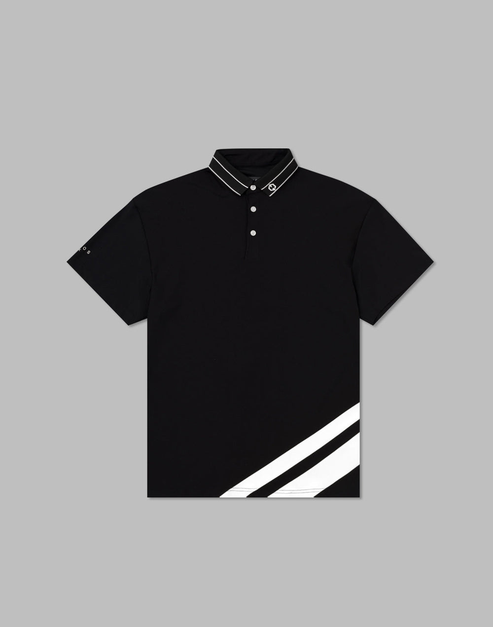 CRONOS BLACK STRIPED POLO SHIRT【BLACK】
