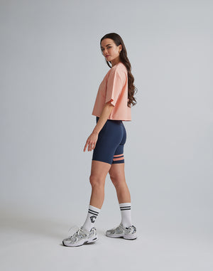 CRONOS WOMEN LOGO SHORT T-SHIRTS【PINK】