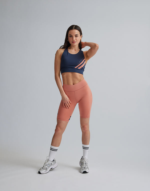 CRONOS WOMEN BY COLOR SHORT LEGGINGS【PINK】