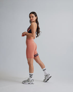 CRONOS WOMEN BY COLOR SHORT LEGGINGS【PINK】