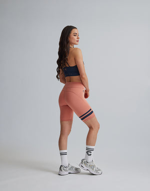 CRONOS WOMEN BY COLOR SHORT LEGGINGS【PINK】