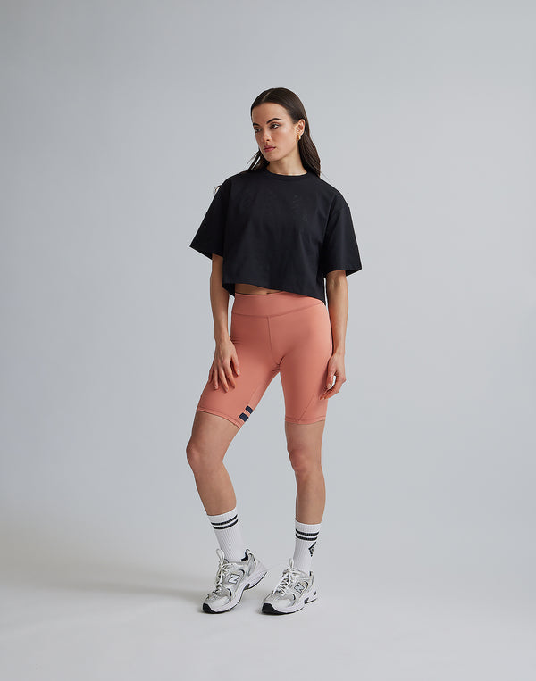 CRONOS WOMEN BY COLOR SHORT LEGGINGS【PINK】
